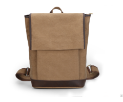 China Supplier High Quality Vintage Brow Canvas Backpack With Iso 9001 2008 Certificate