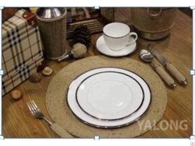 Yl Dy Ceramic Plate 4pcs Set