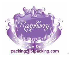 Raspberry Purple Embossed Luxury Perfume Bottle Labels
