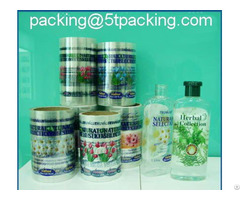 Herbal Collection Body Care Bottle Labels Made From Transparent Eco Friendly Plastic Material