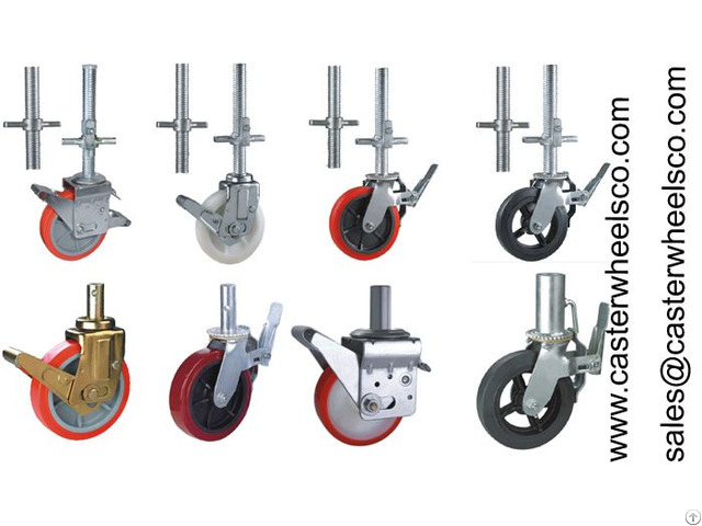 Scaffolding Caster Wheels With Adjustable Jack And Nut