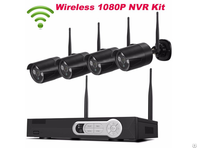 Black 4ch 1080p Wifi Nvr Kit