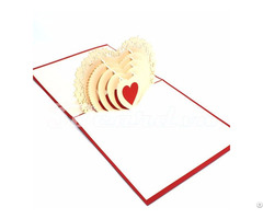 Heart 1 Love 3d Handmade Greeting Pop Up Card
