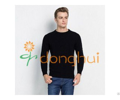 Good Hand Feel Round Neck Knitted Pure Cashmere Pullover Sweater For Men