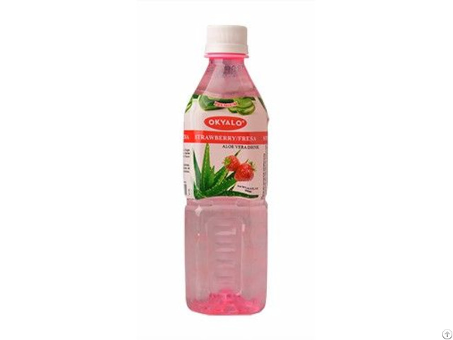 Okyalo Wholesale 500ml Aloe Vera Juice Drink With Strawberry Flavor