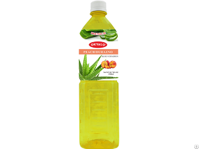 Peach Aloe Vera Juice With Pulp Okeyfood In 1 5l Bottle