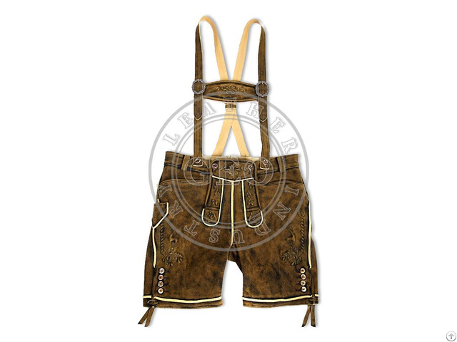 Men Lederhosen Ocoberfest Trachten Lederjacke Costume