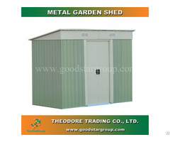 Metal Garden Shed Pent Roof 4x6ft Outdoor Tools Bicycle Storage Kitset Portable Steel Building
