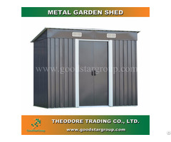 Metal Garden Shed Pent Roof 4x8ft Outdoor Tools Bicycle Storage Kitset Portable Steel Building