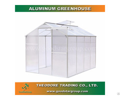 Aluminum Hobby Greenhouse 8x6ft Silver Color Backyard Outdoor Portable Kitset Building