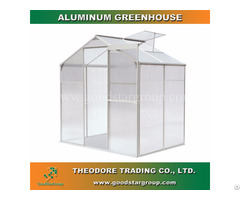 Aluminum Hobby Greenhouse 4x6ft Silver Color Backyard Ourdoor Portable Kitset Building