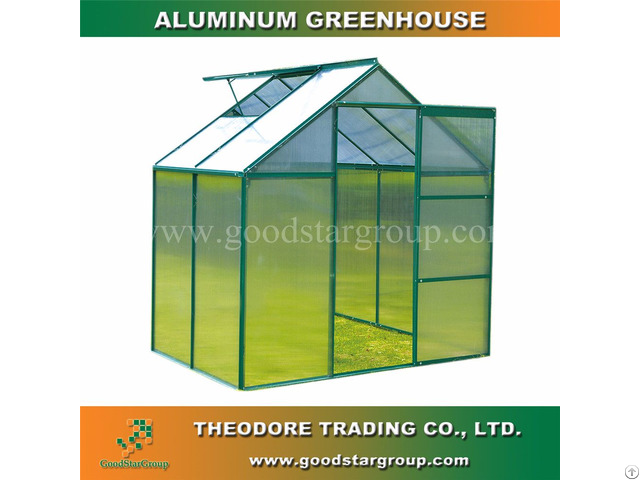 Aluminum Hobby Greenhouse 4x6ft Green Color Backyard Ourdoor Portable Kitset Building