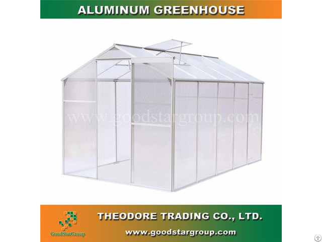 Aluminum Hobby Greenhouse 10x6ft Silver Color Backyard Ourdoor Portable Kitset Building
