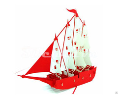 Sailboat 4 Pop Up 3d Handmade Birthday Card