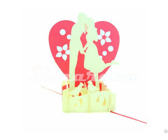 Couple With Big Heart 3d Pop Up Valentine Card