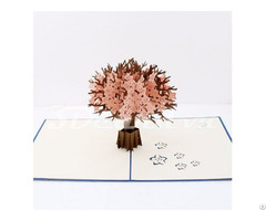 Cherry Blossom 3d Pop Up Handmade Greeting Card