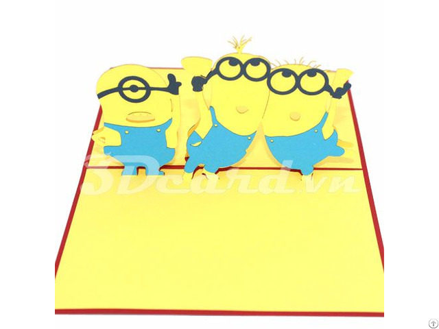 Minion 3d Pop Up Birthday Card