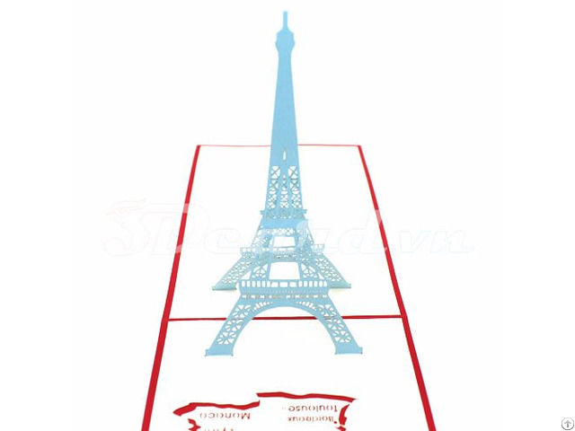 Eiffel Tower 1 3d Pop Up Greeting Card