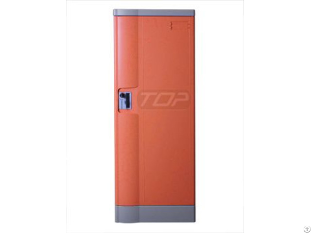 Double Tier Storage Lockers Abs Plastic Orange Color