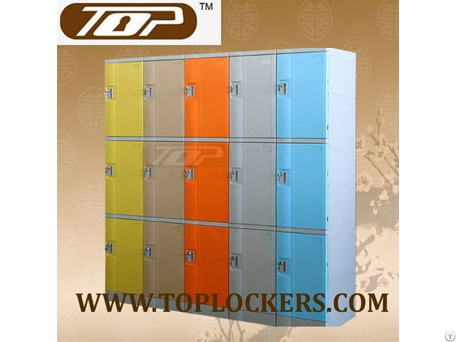 Triple Tier Abs Plastic Cabinets Yellow Color