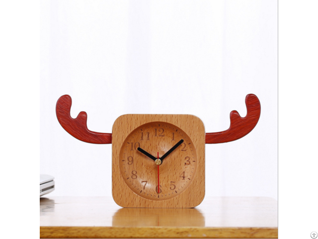 Fashion Design Wooden Desktop Clock Home Decorate