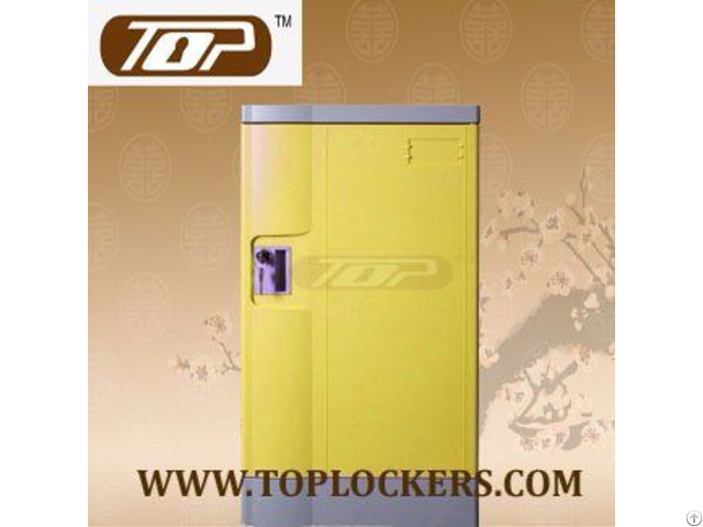 Six Tier Recyclable Lockers Abs Plastic Yellow Color
