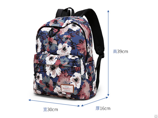 Waterproof Girls Canvas Laptop Backpack 14inch