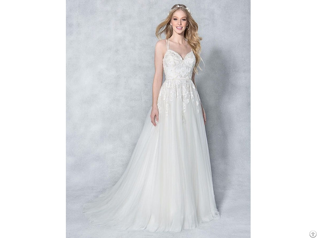 Strapless Bridal Gown Sheath Wedding Dress With France Lace