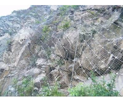 Galvanized Wire Rope Net Two Layers Protect The Mountain And Slope