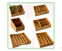 Bamboo Storage Box Drawer Organizer