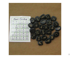 Crystal Black Obsidian Runes Sets
