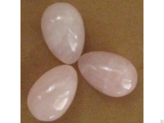 Rose Quartz Eggs Stones 32mm Gemstone Carvings