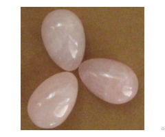 Rose Quartz Eggs Stones 32mm Gemstone Carvings