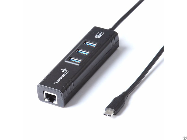 Rj45 Adapter 1000 Mbps Ethernet 3 Ports Type C Hub