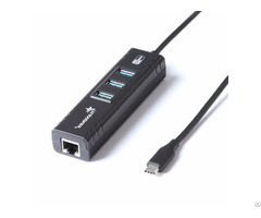 Rj45 Adapter 1000 Mbps Ethernet 3 Ports Type C Hub