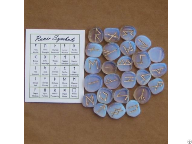 Wholesale Gemstone Opalite Rune Set