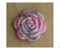 Natural Rose Carved Crystal Rhodonite Flower Craft