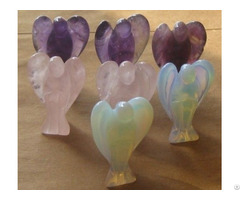 Assorted Mixed Crystal Gemstone Pocket Standing Angels