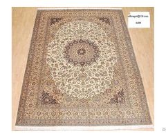 Antique Handmade Silk Persian Carpet