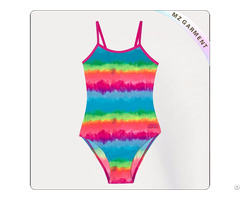 Girl S Rainbow Striped Swimsuit