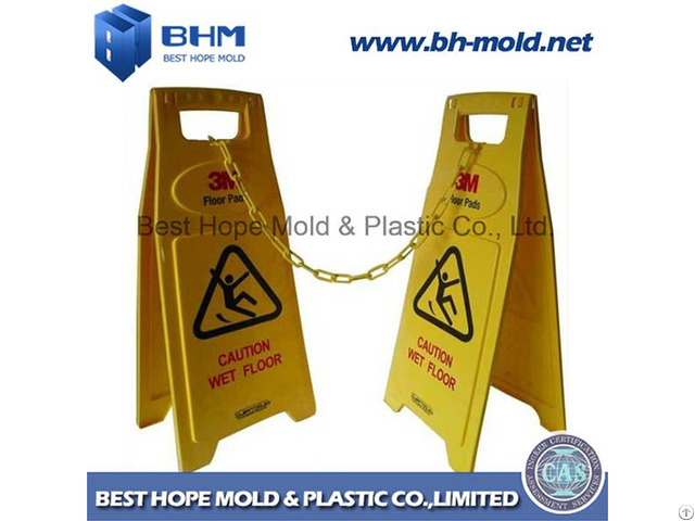 Plastic Injection Mould For Safety Sign Caution Wet Floor