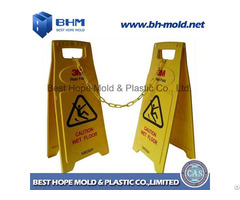 Plastic Injection Mould For Safety Sign Caution Wet Floor