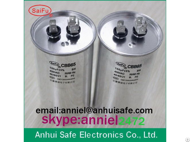 Cbb65 Capacitor With 250v 370v 440v 450v 500v