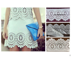 White Color Fabric Laser Cutting