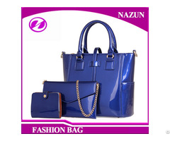 Factory Custom Lady Handbags Beautiful Pu Leather Fashion Bag Set