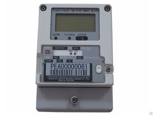 Single Phase Charge Control Smart Electricity Meter