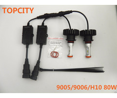 Topcity Premium 9005 9006 H10 80w 6000lm Car Led Headlight Bulb