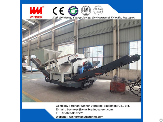 Crawler Moving Crushing Station For Waste Recycling