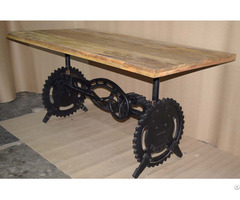 Industrial Vintage Crank Dining Table