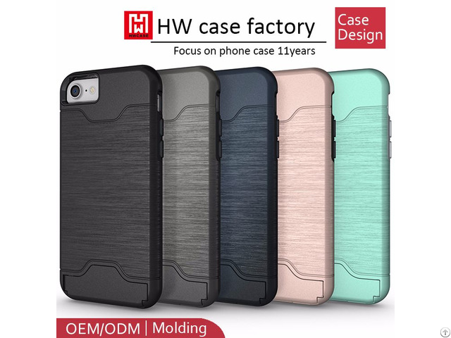 Hybrid Combo Tpu Pc Case For Iphone 7 Card Slot